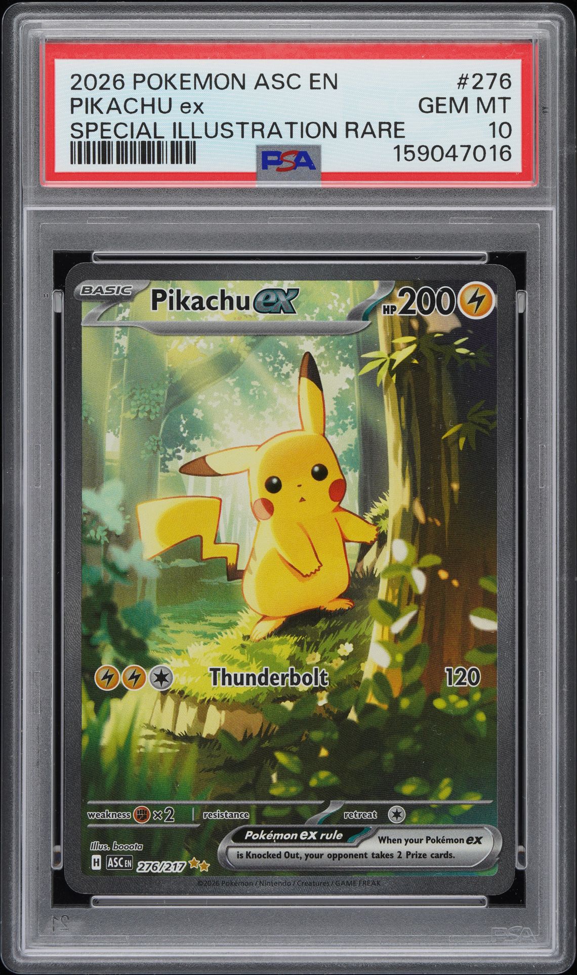 2026 Pokemon POKEMON ASC EN-ASCENDED HEROES SPECIAL ILLUSTRATION RARE #276 Pikachu Ex front