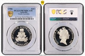 1986 $10 South Australia PR70DCAM