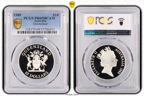 1989 $10 Queensland PR69DCAM