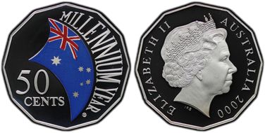 2000 50C Millennium - Colorized PR69DCAM