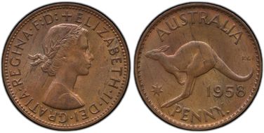 1958 Y. (p) 1D MS63RB