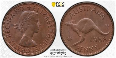 1958 Y. (p) 1D MS64RB