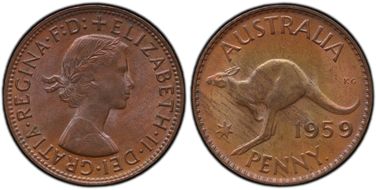 1959 Y. (p) 1D MS64RB