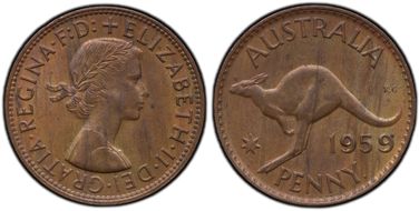 1959 Y. (p) 1D MS64RB