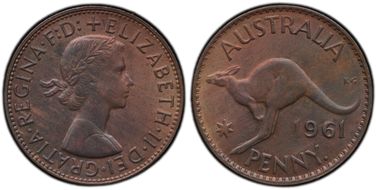 1961 Y. (p) 1D MS64RB