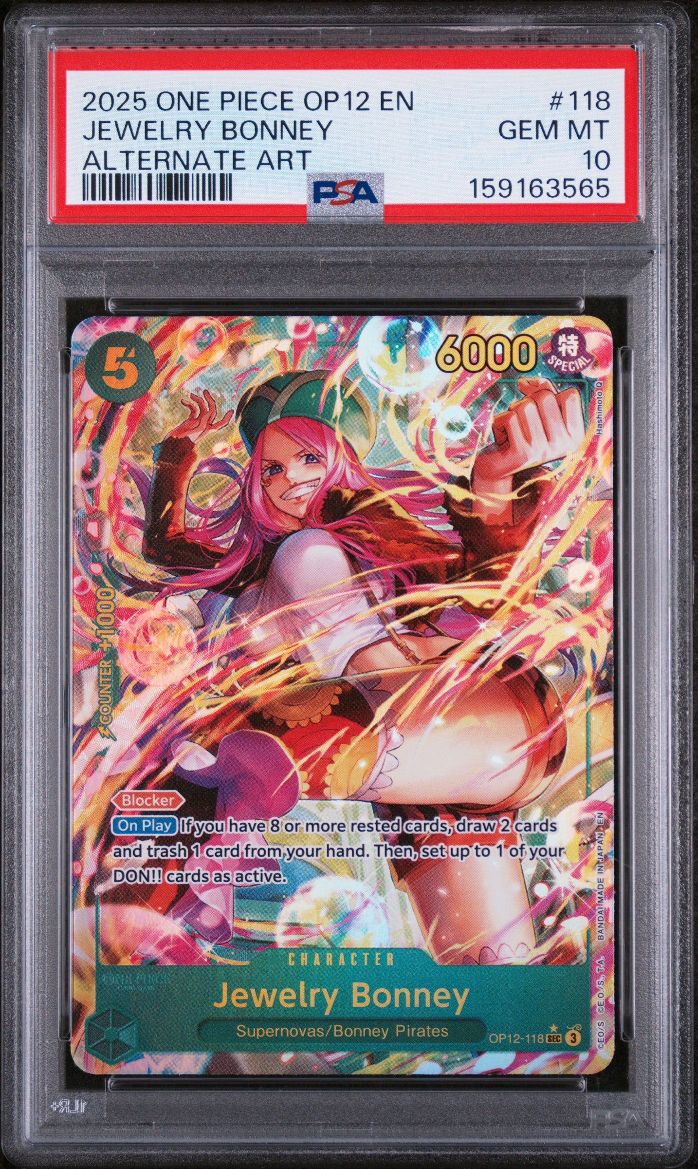 2025 #118 Jewelry Bonney PSA 10 One Piece OP12-Legacy of the Master