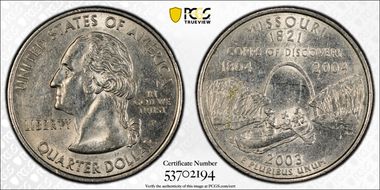 2003-P 25C Missouri AU58