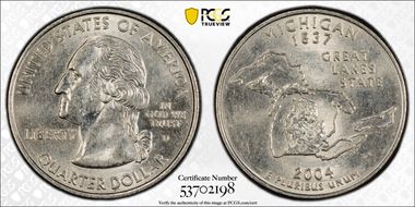 2004-D 25C Michigan N1