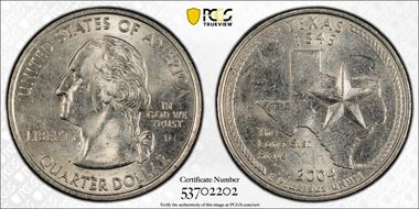2004-D 25C Texas MS62