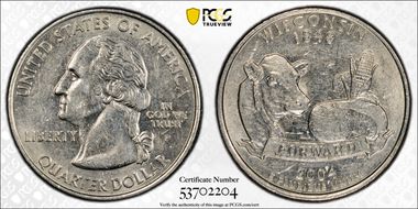 2004-P 25C Wisconsin AU55