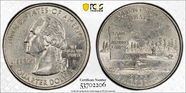 2005-P 25C Minnesota AU58