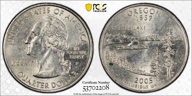 2005-P 25C Oregon AU58