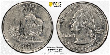 2005-D 25C Kansas AU55