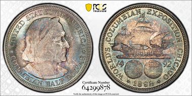 1892 50C Columbian MS66+