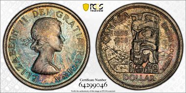 1958 S$1 British Columbia MS64