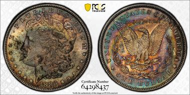 1886 $1 MS62