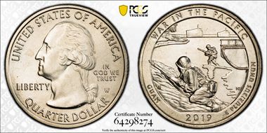 2019-W 25C War in the Pacific NP Early Find MS66