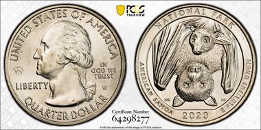 2020-W 25C American Samoa NP V75 MS64