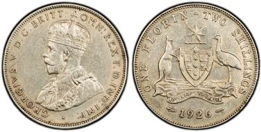 1926(m & sy) Florin AU50