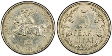 1925 5 Litai KM-78  Ag N1