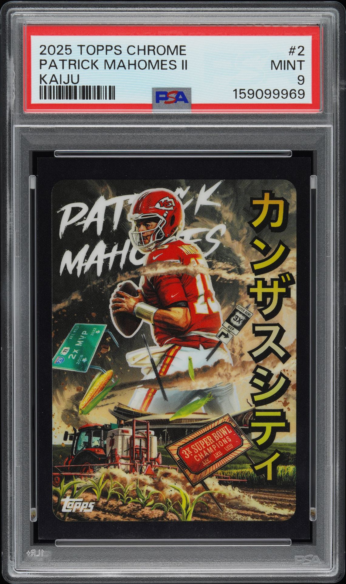 2025 Topps TOPPS CHROME KAIJU #2 Patrick Mahomes Ii front