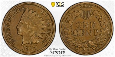 1909-S 1C Indian XF45BN