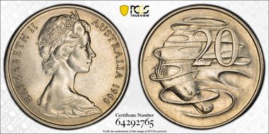 1966(L) 20C Wavy "2" MS62