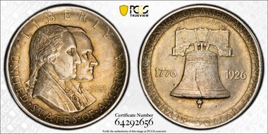 1926 50C Sesquicentennial AU55