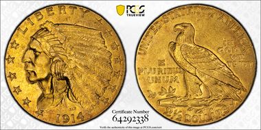1914 $2.50 MS61