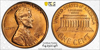 1960-D 1C Large Date MS64RD