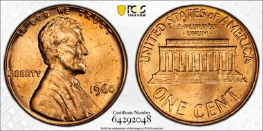 1960-D 1C Small Date MS65RD