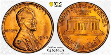 1960 1C Small Date MS65RD