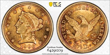 1906 $2.50 MS62