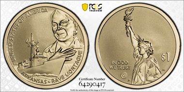 2025-S $1 American Innovation FL Rev PR Space Shuttle PR69