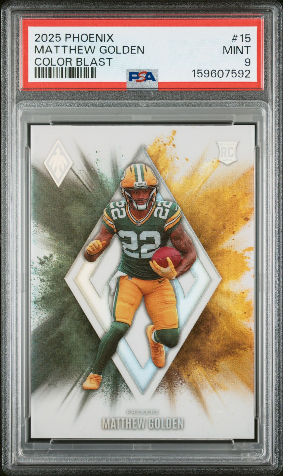 2025 Panini Phoenix Color Blast Matthew Golden #15 Mint 9 front
