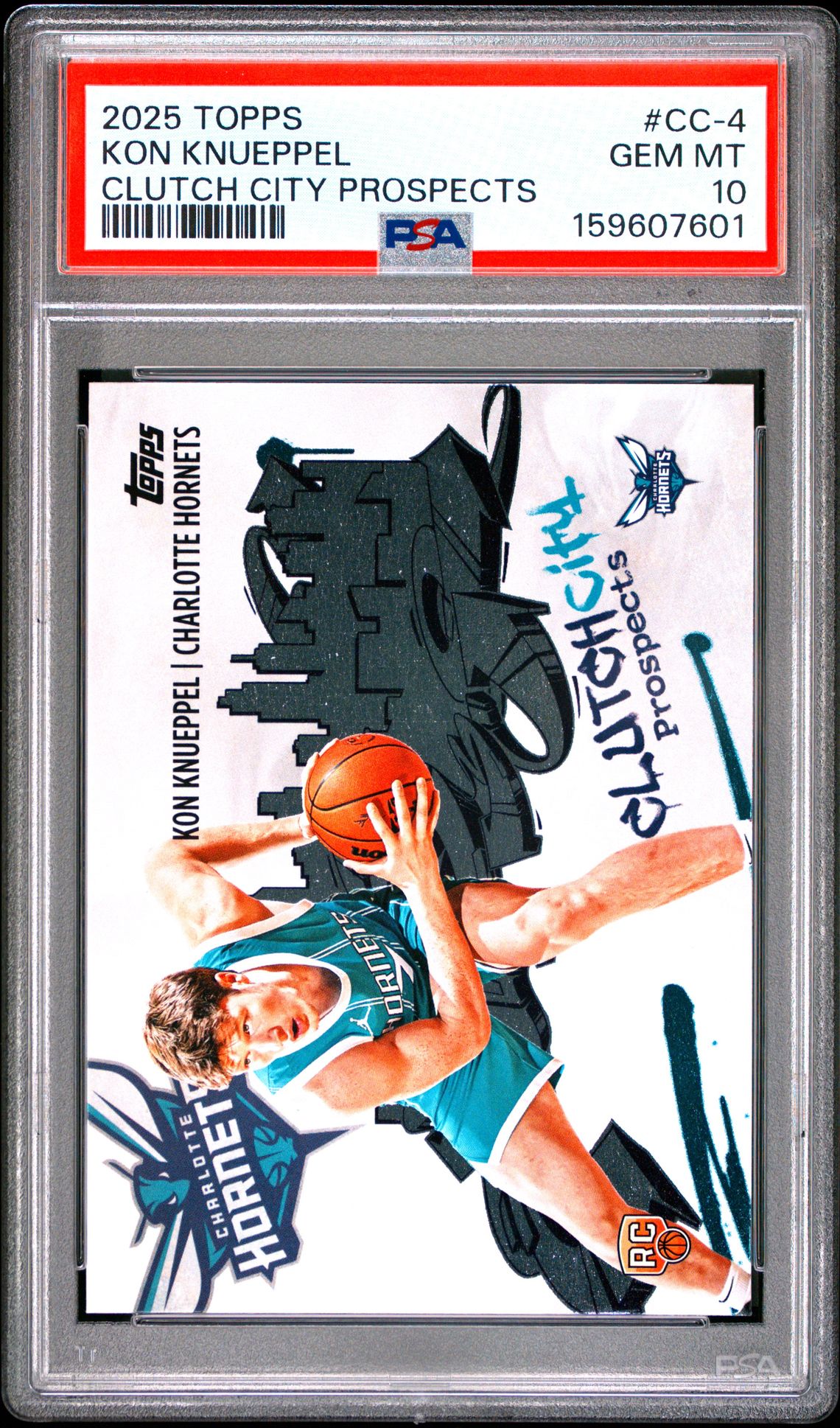 2025 Topps Clutch City Prospects Kon Knueppel #Cc-4 Gem Mt 10 front