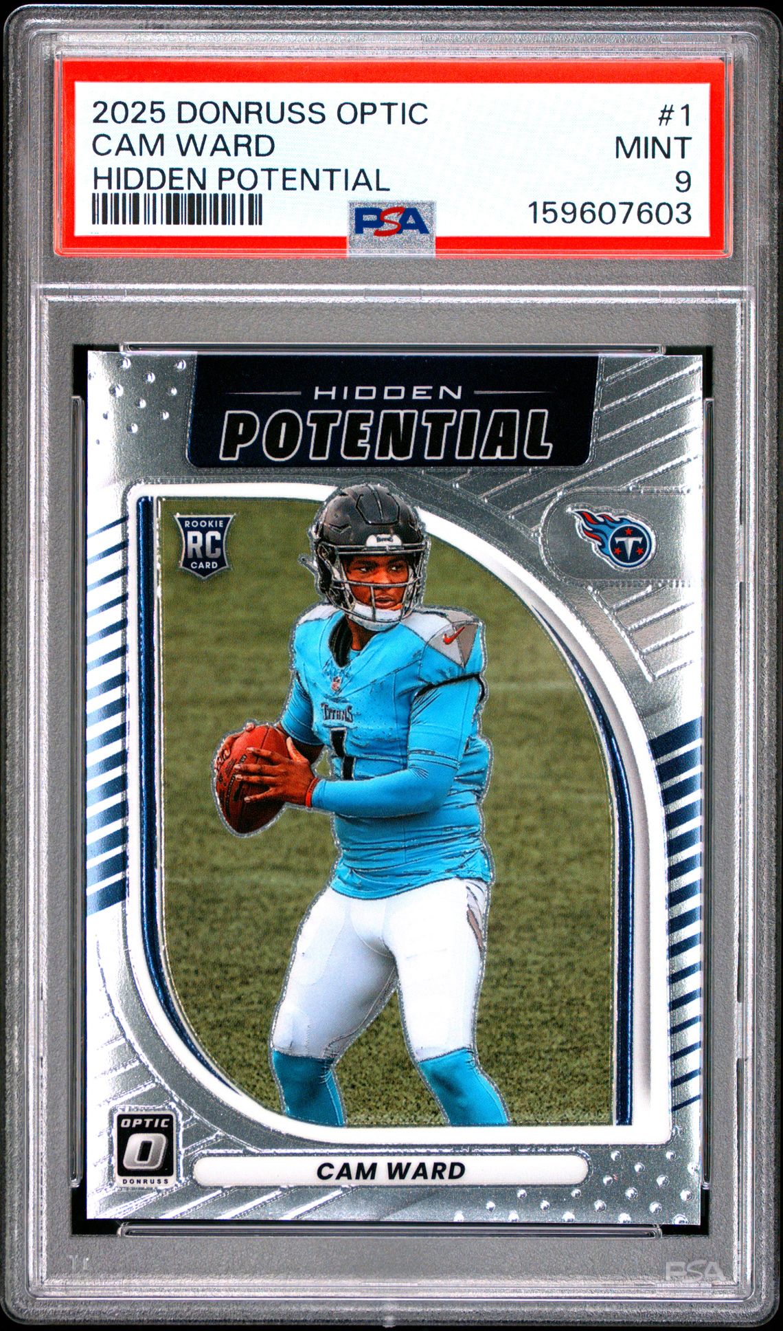 2025 Panini Donruss Optic Hidden Potential Cam Ward #1 Mint 9 front