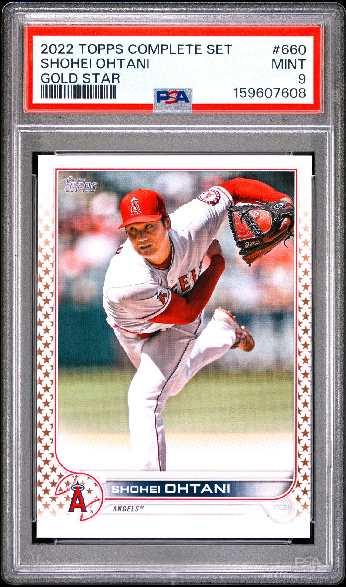 2022 Topps Complete Set Shohei Ohtani #660 (Gold Star) Mint 9 front