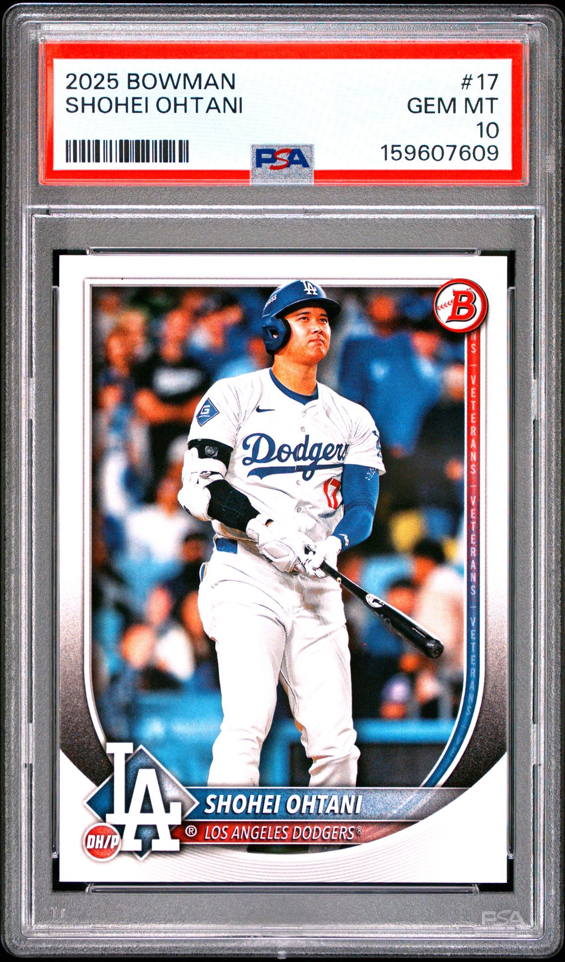2025 Bowman Shohei Ohtani #17 Gem Mt 10 front view - PSA graded GEM MT 10