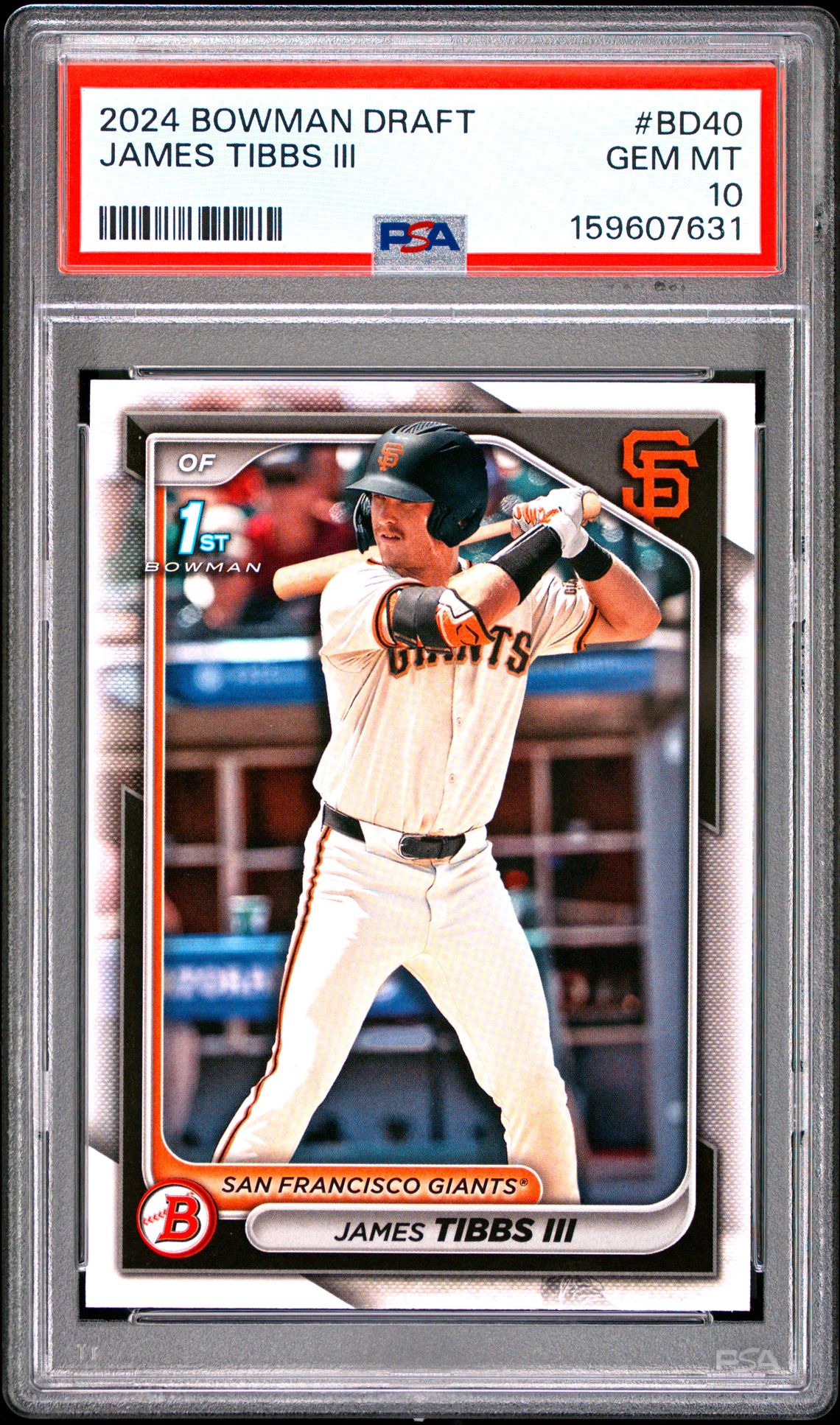 2024 Bowman Draft James Tibbs Iii #Bd40 Gem Mt 10 front