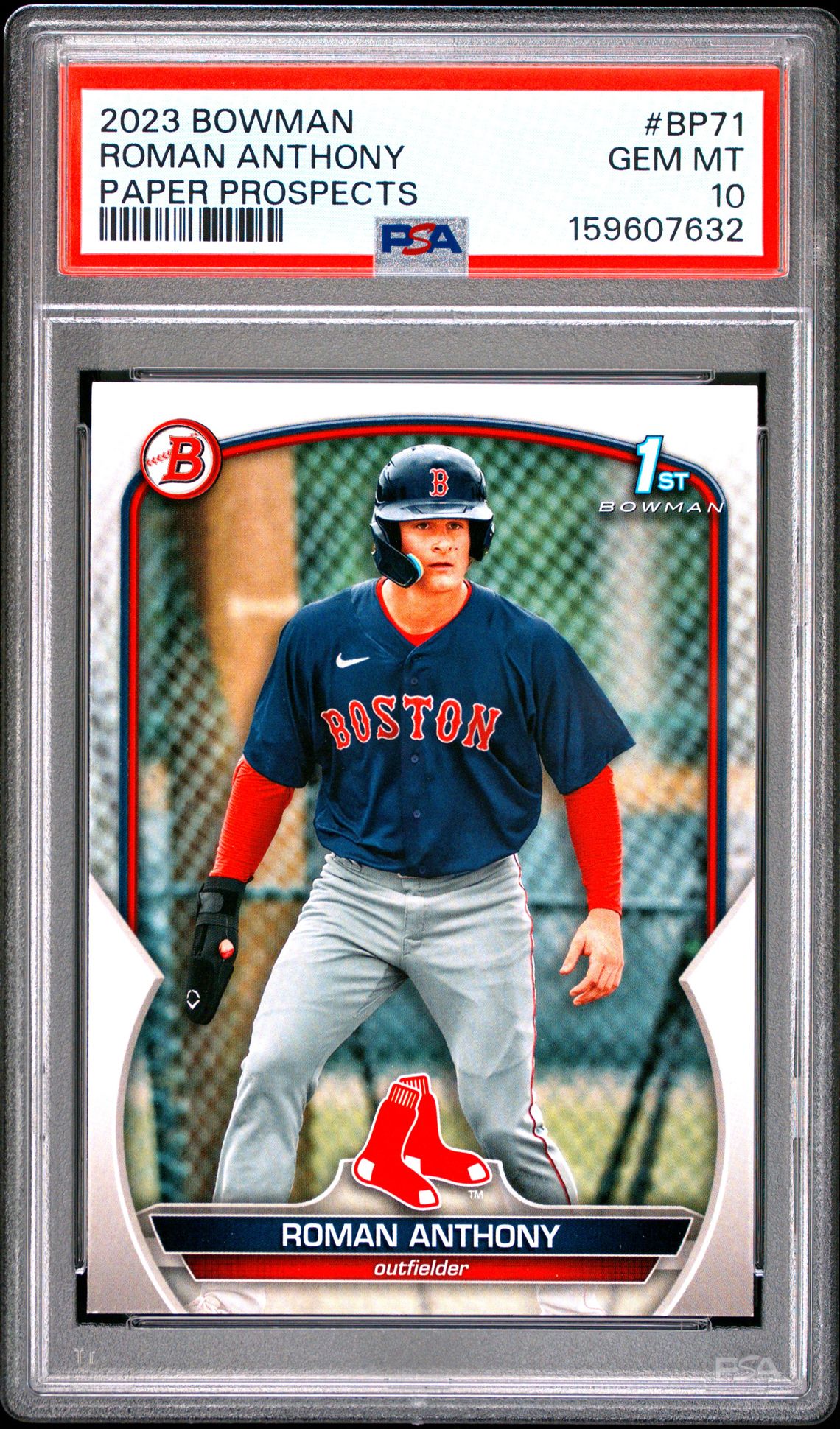 2023 BOWMAN PAPER PROSPECTS ROMAN ANTHONY PAPER PROSPECTS BP71 GEM MT 10 front