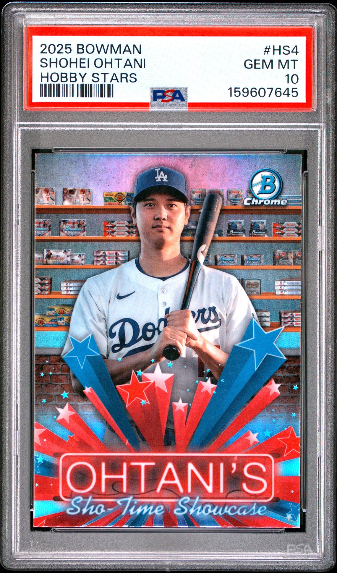 2025 BOWMAN HOBBY STARS SHOHEI OHTANI  HS4 GEM MT 10 front