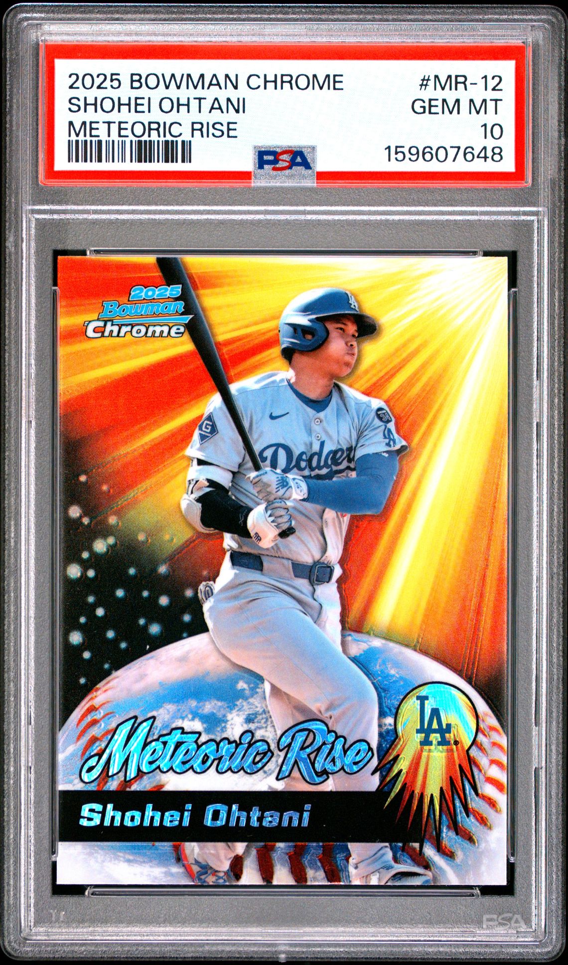 2025 Bowman Chrome Meteoric Rise Shohei Ohtani #Mr-12 Gem Mt 10 front