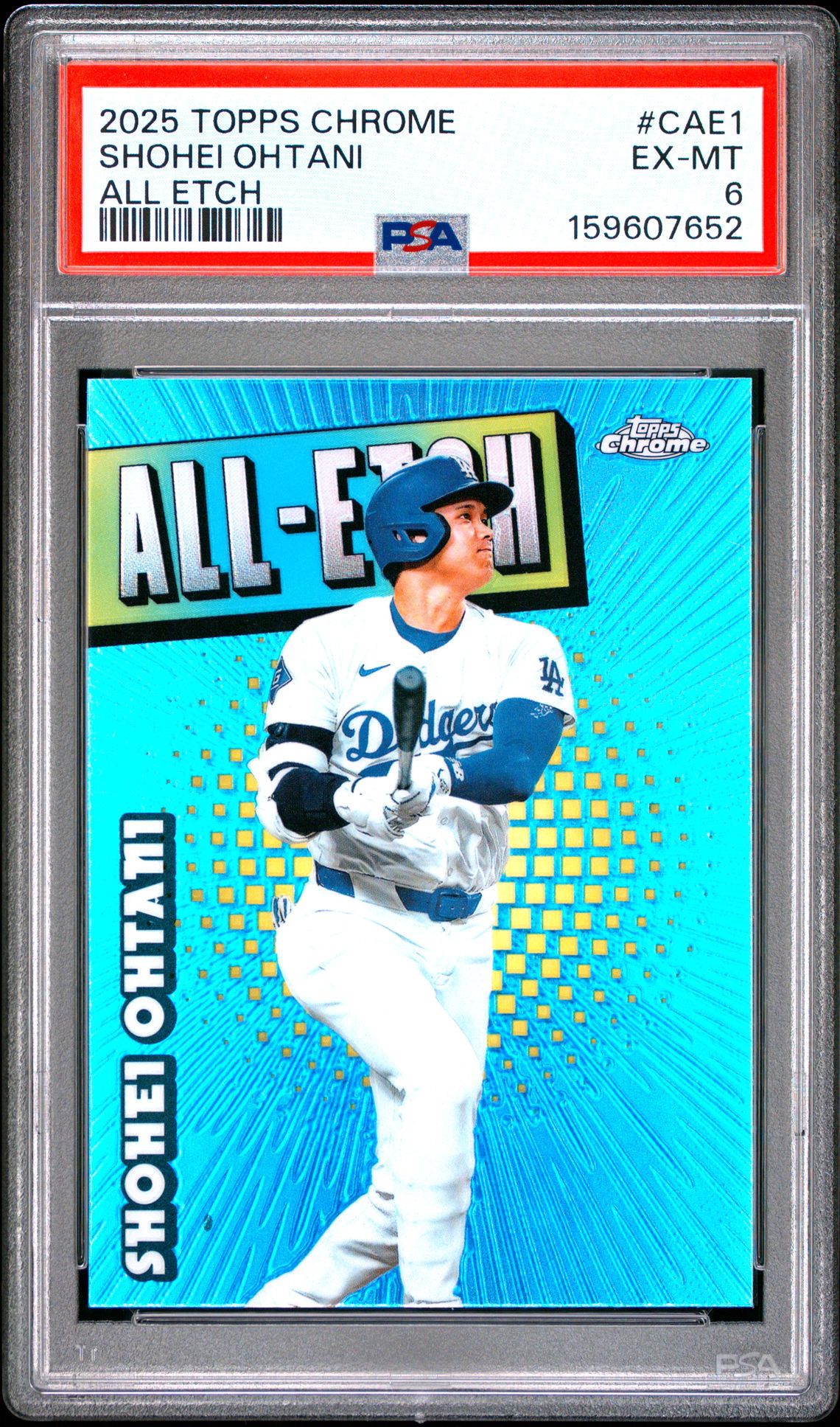 2025 Topps Chrome All Etch Shohei Ohtani #Cae1 Ex-Mt 6 front
