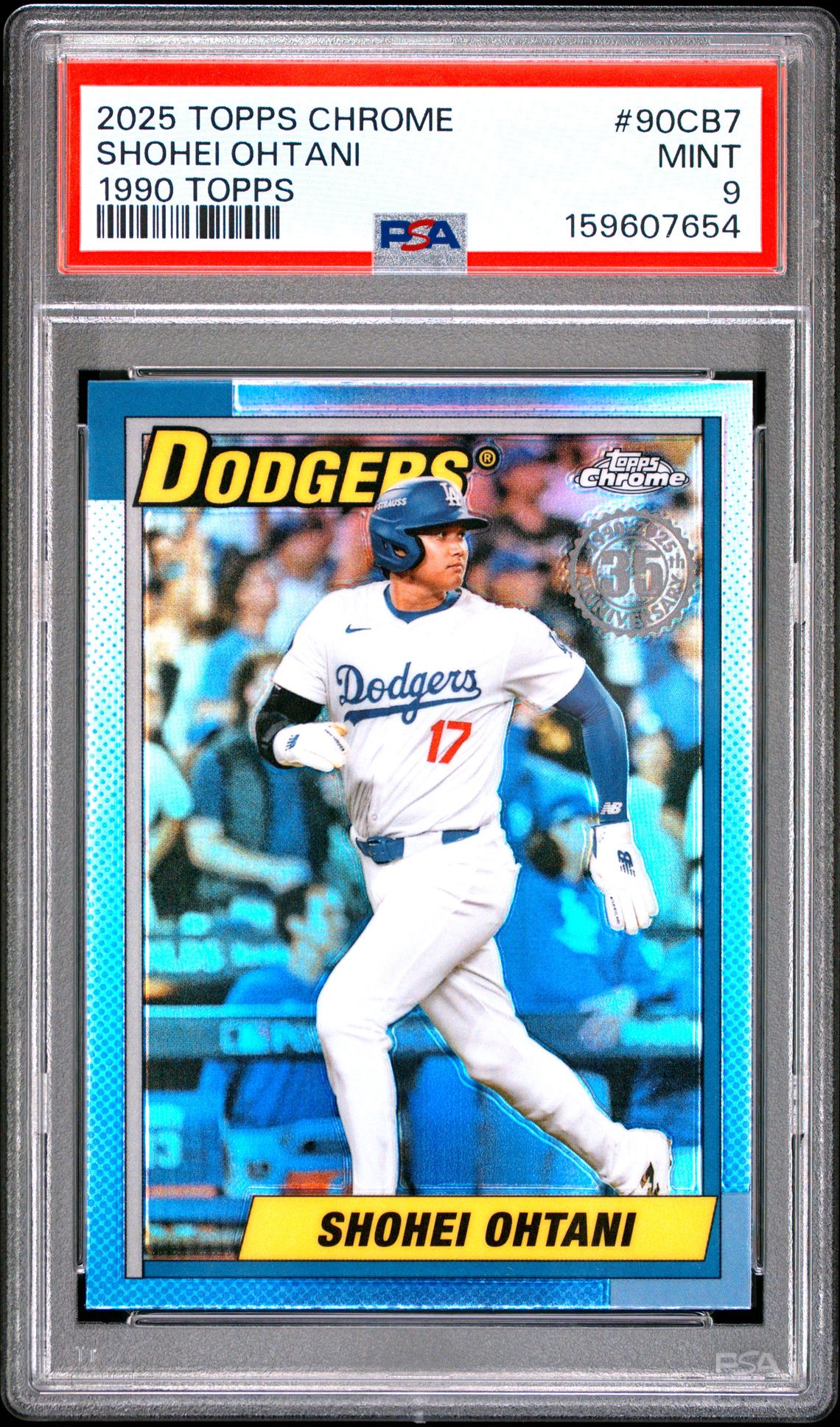 2025 Topps Chrome 1990 Topps Shohei Ohtani #90Cb7 Mint 9 front