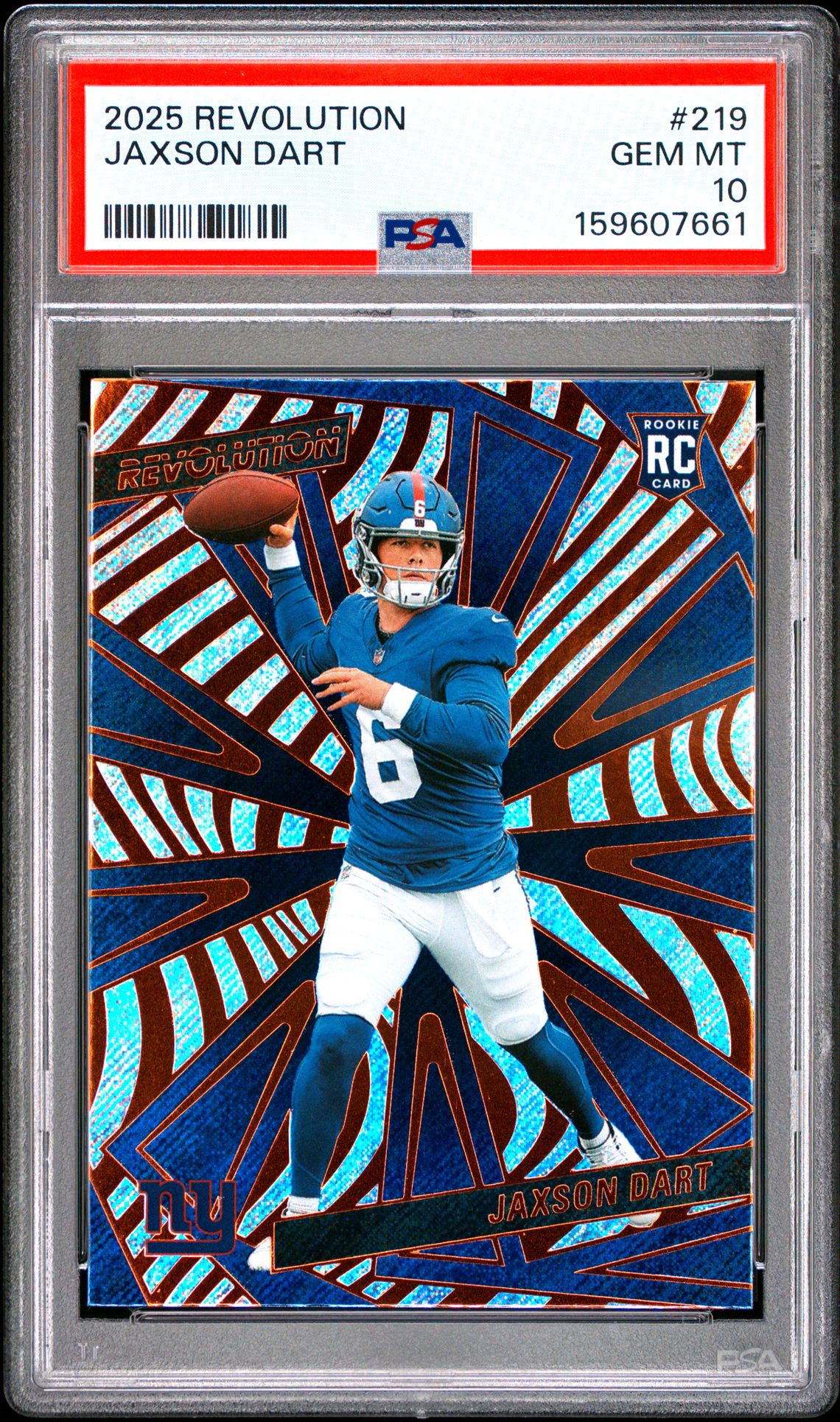 2025 Panini Revolution Jaxson Dart #219 Gem Mt 10 front