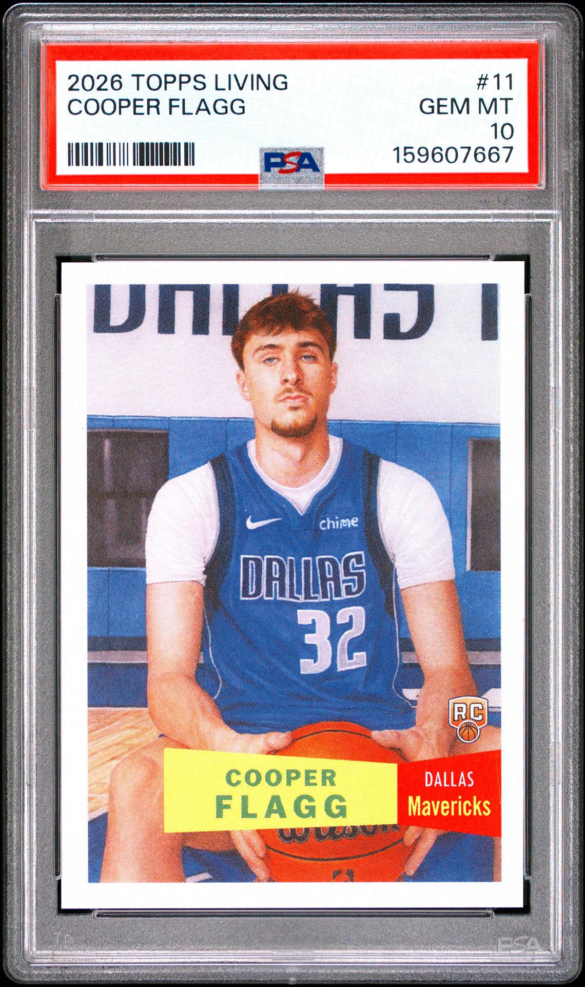 2026 Topps Living Cooper Flagg #11 Gem Mt 10 front view - PSA graded GEM MT 10