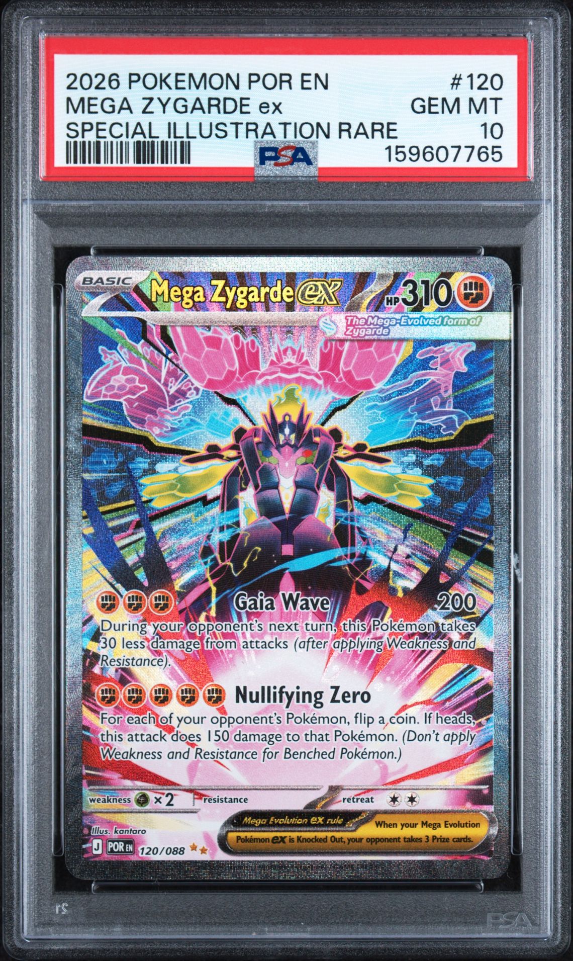2026 Pokemon Por En-Perfect Order Mega Zygarde Ex #120 (Special Illustration Rare) Gem Mt 10 front