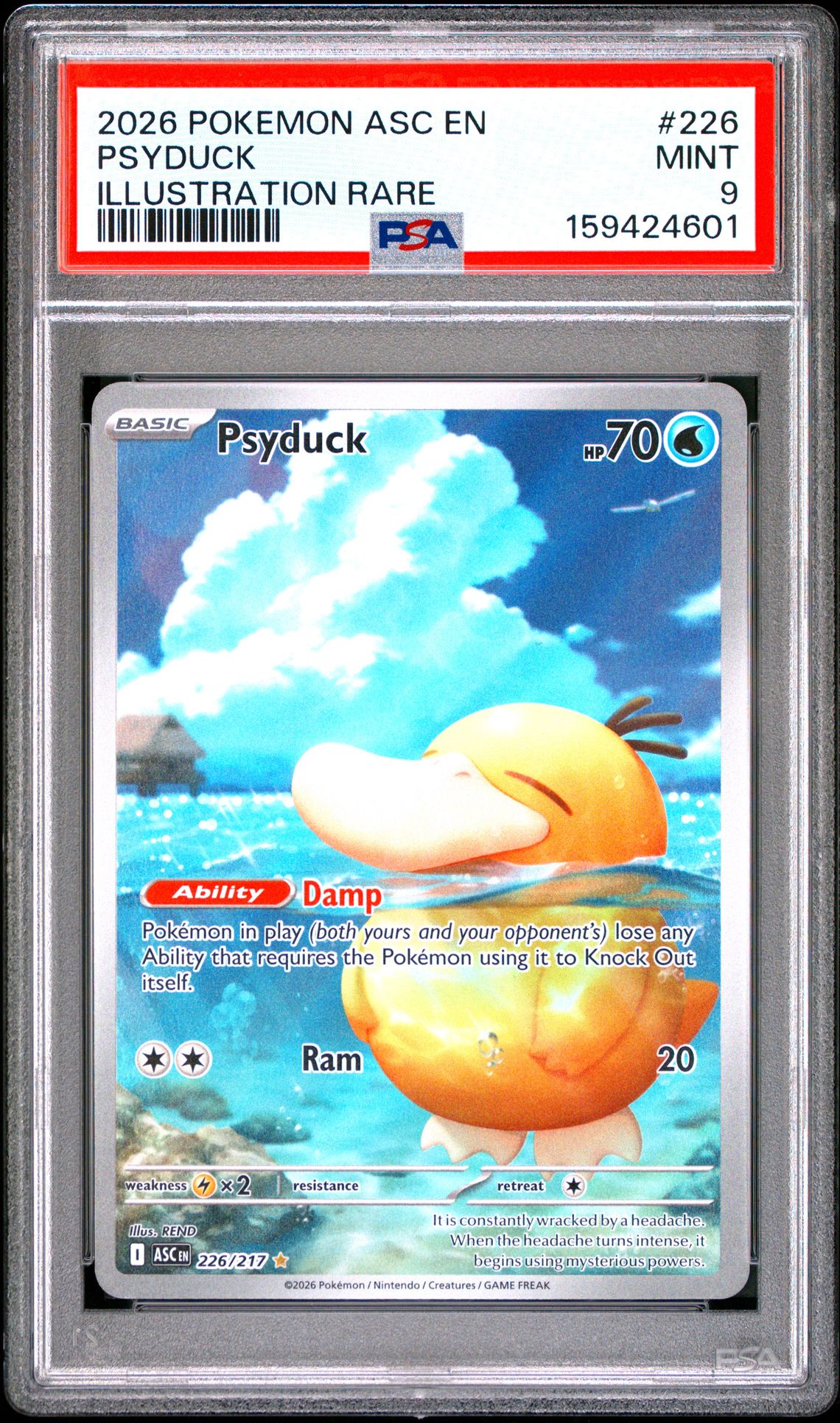 2026 Pokemon Asc En-Ascended Heroes Psyduck #226 (Illustration Rare) Mint 9 front