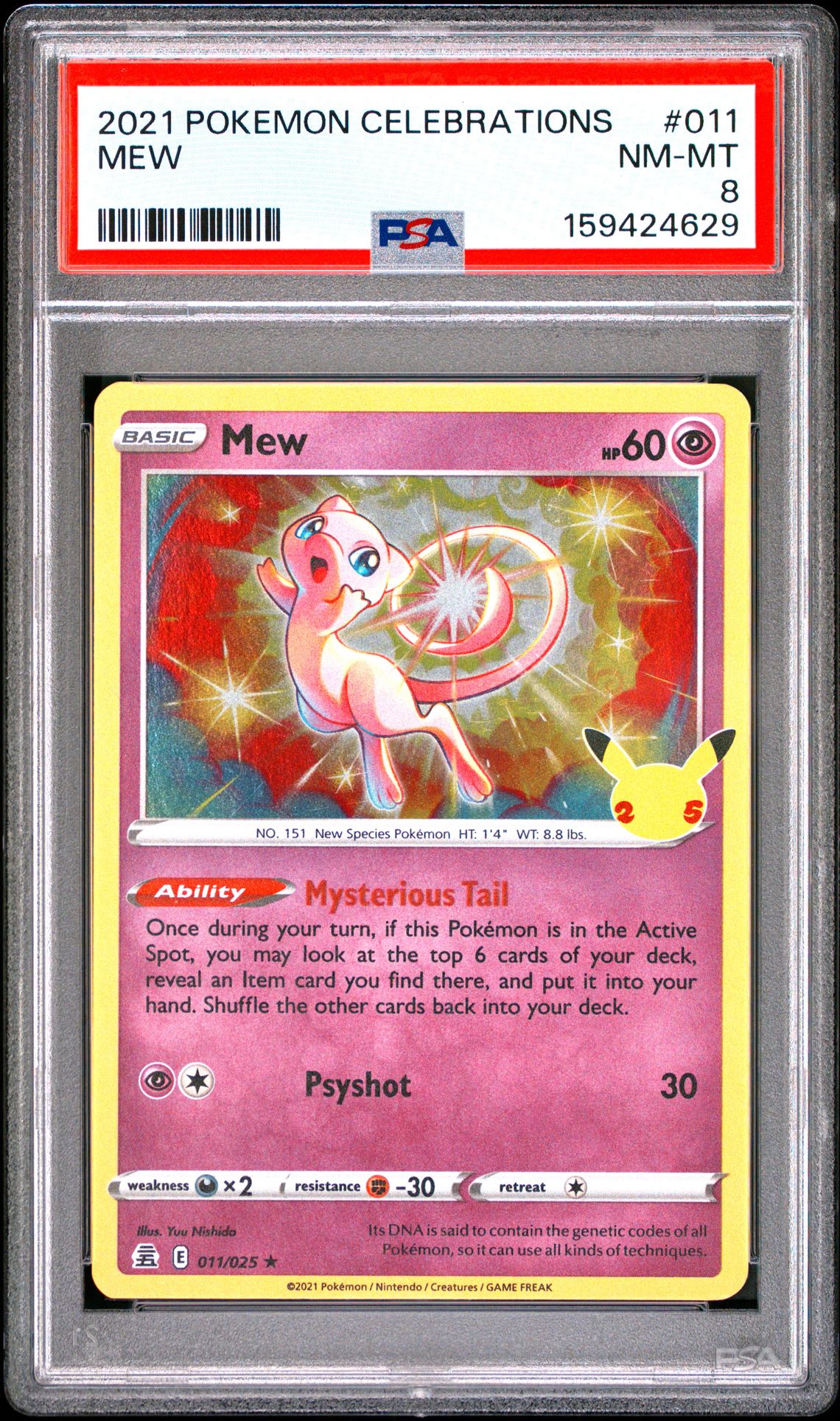 2021 Pokemon Celebrations Mew #011 Nm-Mt 8 front